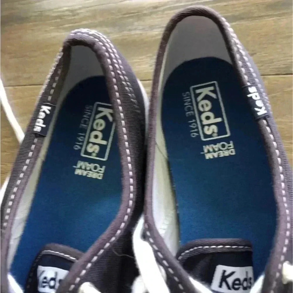Keds Champion Original Navy Blue Canvas Sneakers, Dream Foam,lace up, flats - Picture 4 of 8